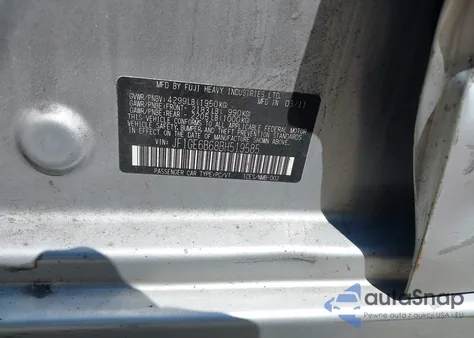 2011 Subaru Impreza 2.5I Premium из США, поврежденный, VIN JF1GE6B68BH519585